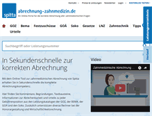 Tablet Screenshot of abrechnung-zahnmedizin.de